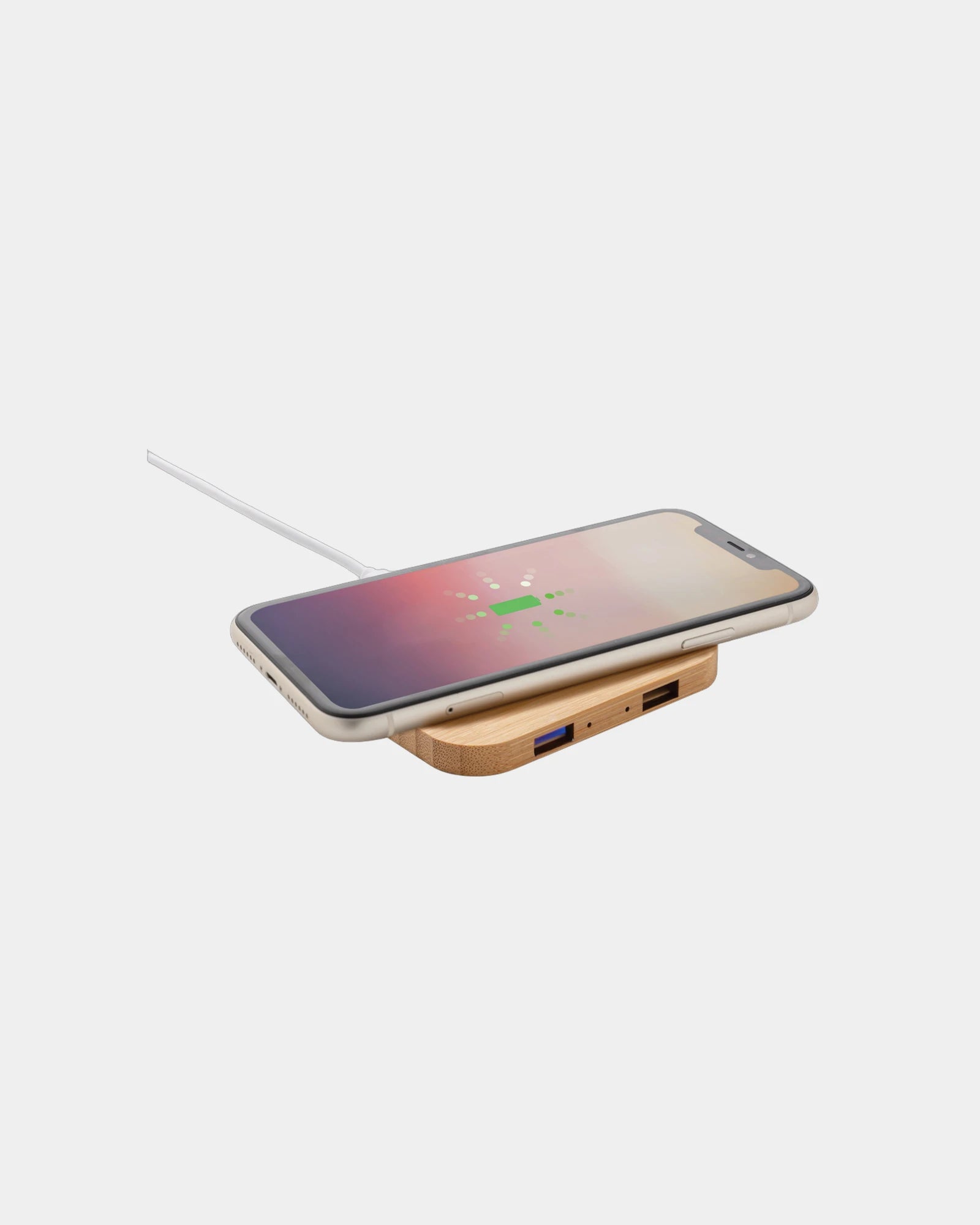 Caricatore wireless bambù FSC 5W da personalizzare - 1